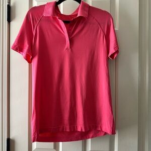 Lululemon Athletica Pink Fitted Polo Shirt